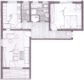 Wunderbare 2,5 Zimmerwohnung mit Parkett und Südbalkon - Grundriss